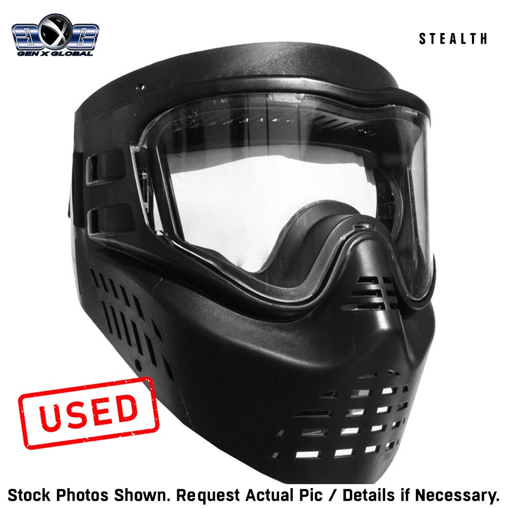 USED GenX Global Stealth Paintball Mask Goggles | Safety Certified Protection