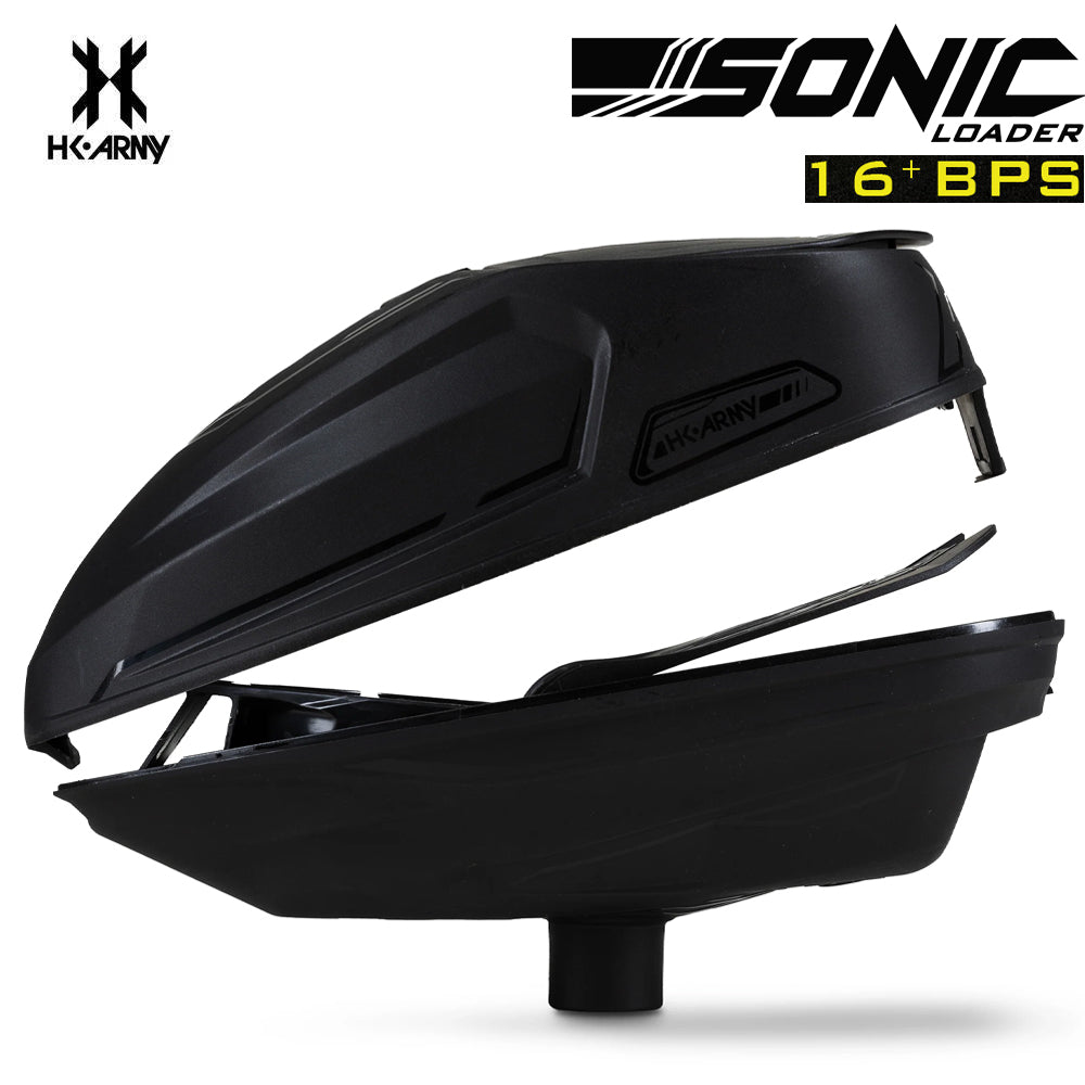 HK Army Sonic Electronic Paintball Loader 16+BPS Motorized Hopper - Black