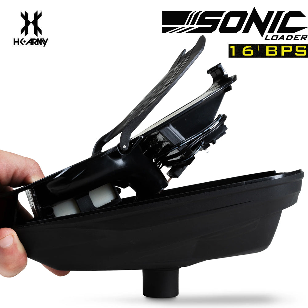 HK Army Sonic Electronic Paintball Loader 16+BPS Motorized Hopper - Black