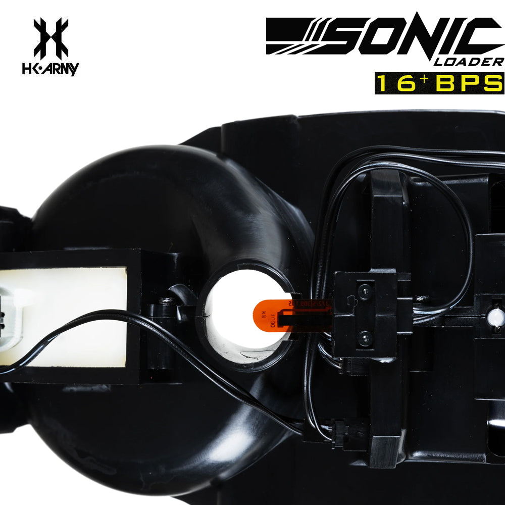 HK Army Sonic Electronic Paintball Loader 16+BPS Motorized Hopper - Black