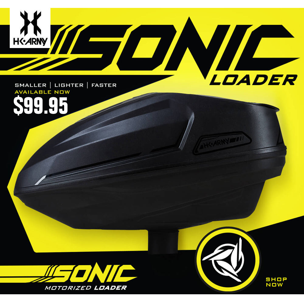 HK Army Sonic Electronic Paintball Loader 16+BPS Motorized Hopper - Black