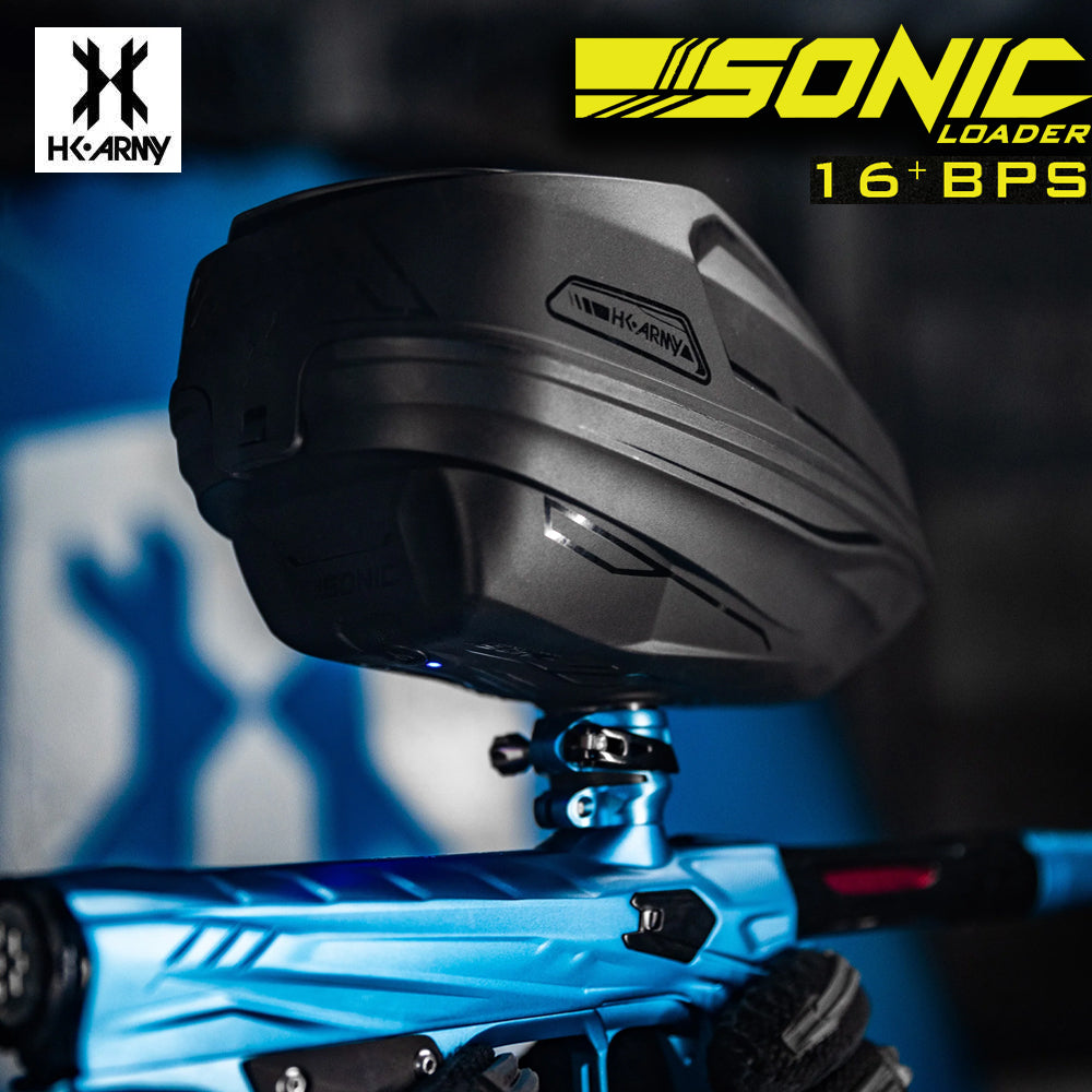 HK Army Sonic Electronic Paintball Loader 16+BPS Motorized Hopper - Black