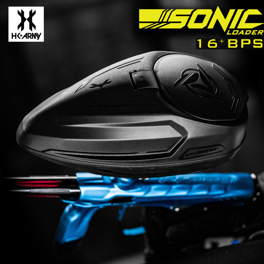 HK Army Sonic Electronic Paintball Loader 16+BPS Motorized Hopper - Black