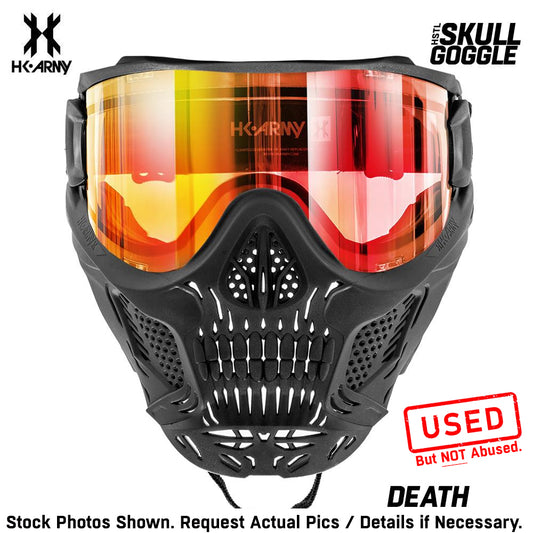 CLEARANCE HK Army HSTL SKULL Goggle Paintball Airsoft Mask with Thermal Anti-Fog Lens - Death - USED