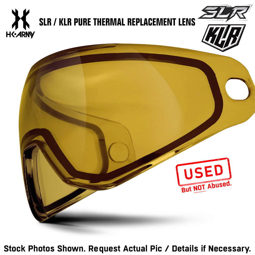 CLEARANCE HK Army SLR / KLR Paintball Mask Goggle Pure Dual Pane Thermal Replacement Lens - Luminous HD AMBER | USED But NOT Abused