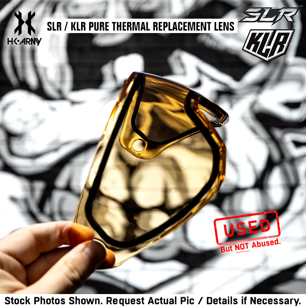 CLEARANCE HK Army SLR / KLR Paintball Mask Goggle Pure Dual Pane Thermal Replacement Lens - Luminous HD AMBER | USED But NOT Abused