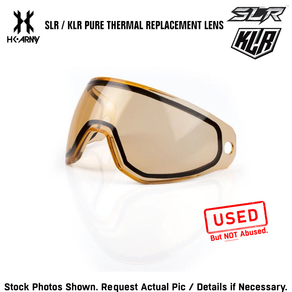 CLEARANCE HK Army SLR / KLR Paintball Mask Goggle Pure Dual Pane Thermal Replacement Lens - Luminous HD AMBER | USED But NOT Abused
