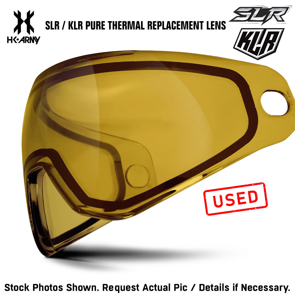 CLEARANCE HK Army SLR / KLR Paintball Mask Goggle Pure Dual Pane Thermal Replacement Lens - Luminous HD AMBER | USED
