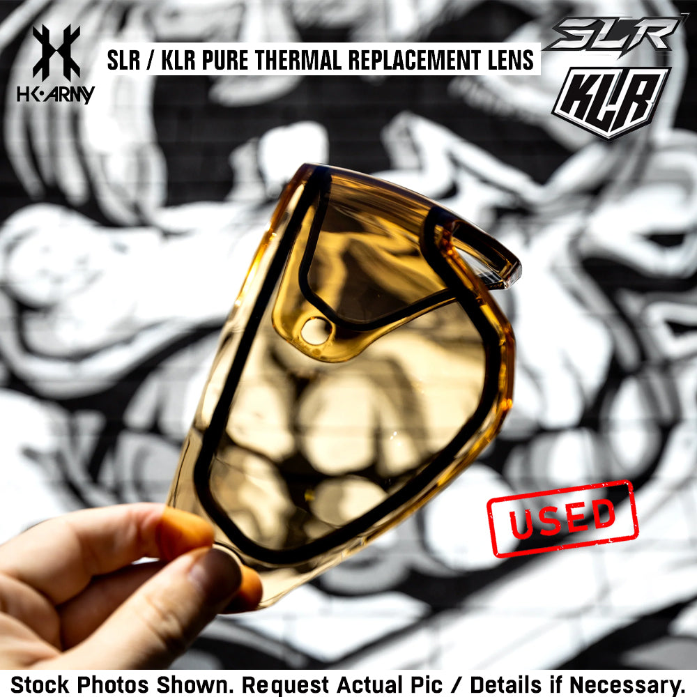 CLEARANCE HK Army SLR / KLR Paintball Mask Goggle Pure Dual Pane Thermal Replacement Lens - Luminous HD AMBER | USED