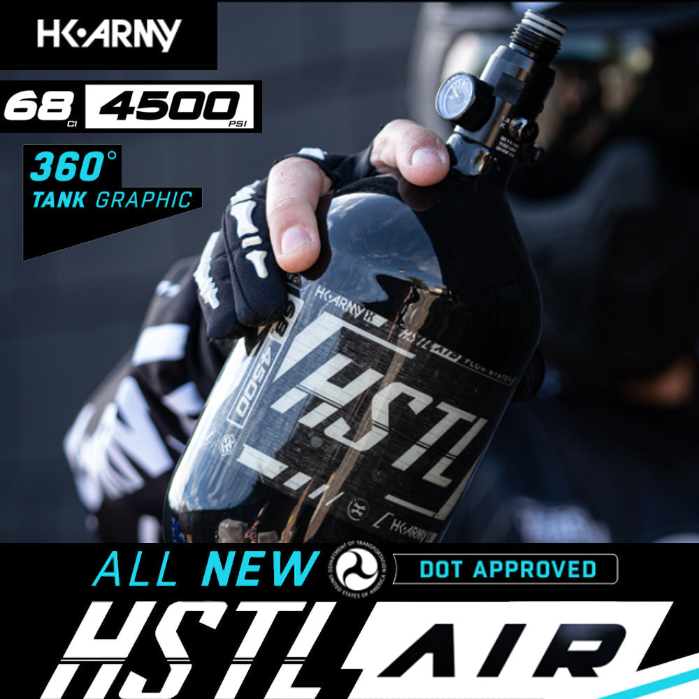 CLEARANCE HK Army HSTL 68/4500 Carbon Fiber HPA Compressed Air Paintball Tank System - Standard Reg - Hydro 11/2023