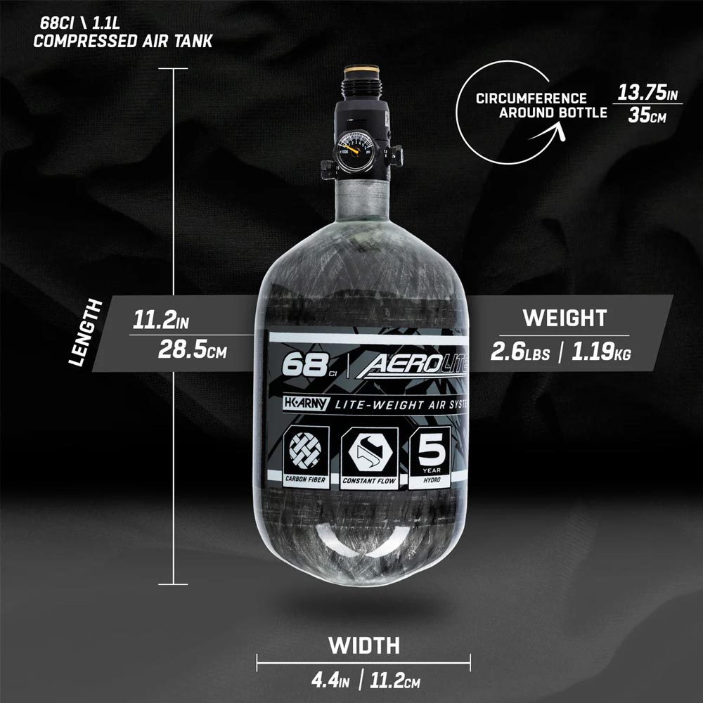 HK Army 68/4500 AEROLITE HPA Compressed Air Tank System