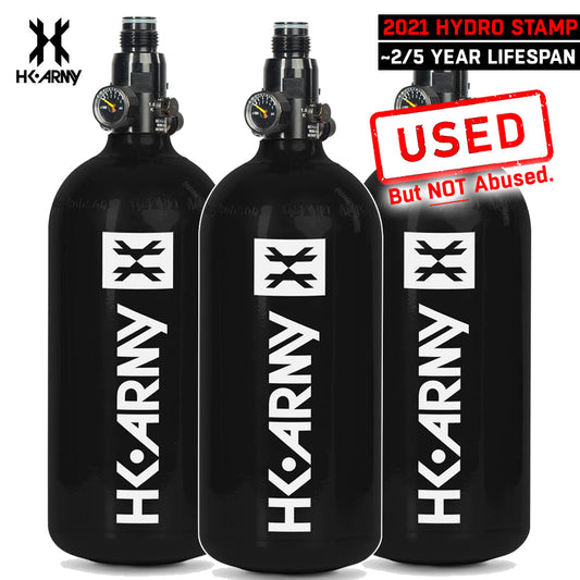USED BLOWOUT CLEARANCE HK Army 48/3000 Aluminum Compressed Air HPA Paintball Tank - Black - 2021 Hydro Date