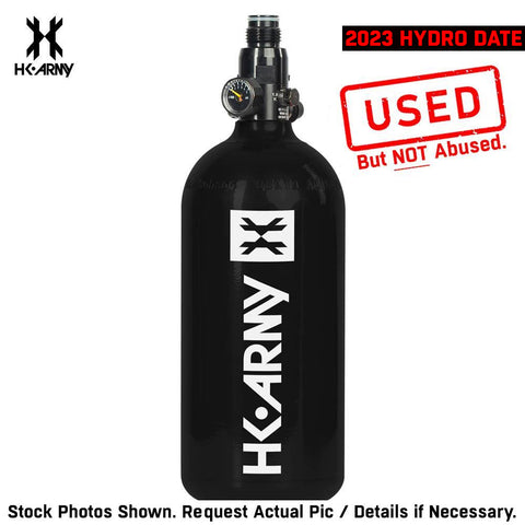 CLEARANCE HK Army 48/3000 Aluminum Compressed Air HPA Paintball Tank - Black - 2023 Hydro Date | Used But NOT Abused