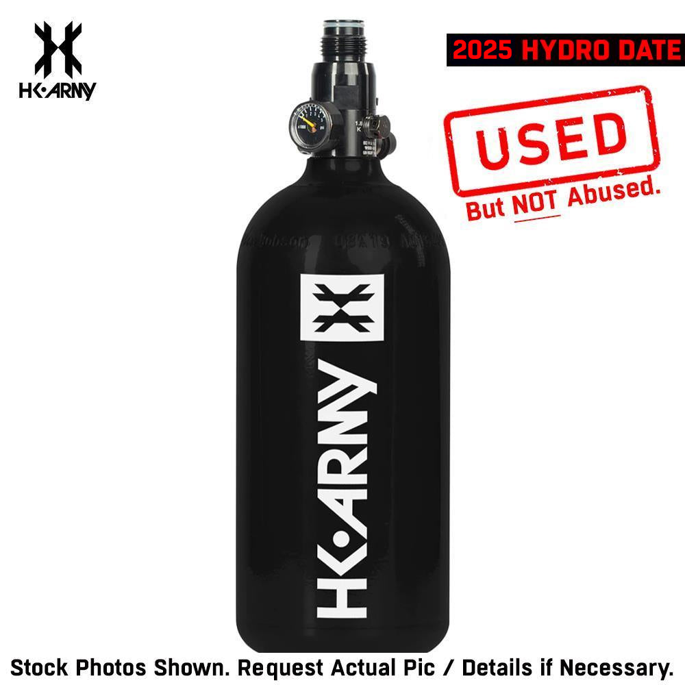 CLEARANCE HK Army 48/3000 Aluminum Compressed Air HPA Paintball Tank - Black - 2025 Hydro Date | Used But NOT Abused