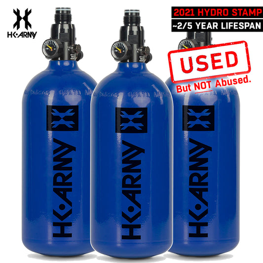 USED BLOWOUT CLEARANCE HK Army 48/3000 Aluminum Compressed Air HPA Paintball Tank - Blue - 2021 Hydro Date