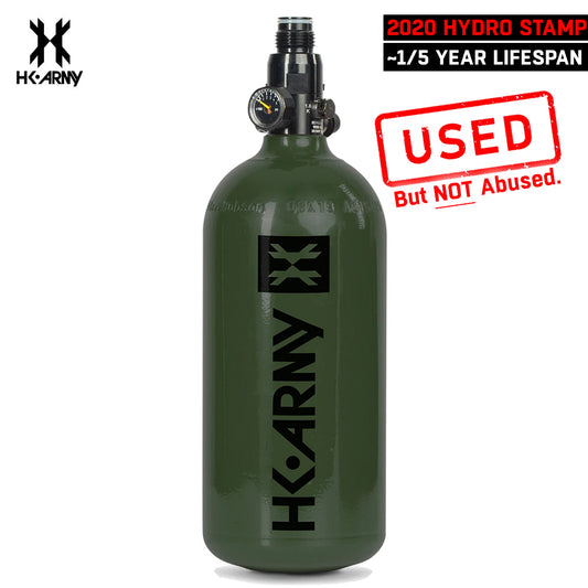 USED BLOWOUT CLEARANCE HK Army 48/3000 Aluminum Compressed Air HPA Paintball Tank - Olive - 2020 Hydro Date