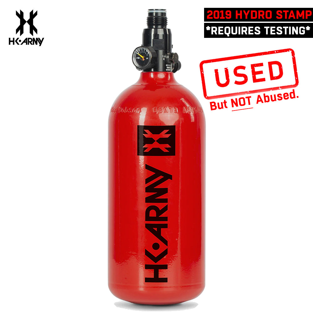 USED BLOWOUT CLEARANCE HK Army 48/3000 Aluminum Compressed Air HPA Paintball Tank - Red - 2019 Hydro Date