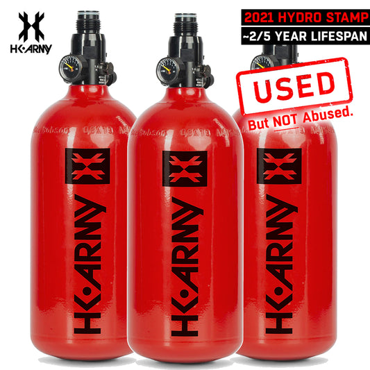 USED BLOWOUT CLEARANCE HK Army 48/3000 Aluminum Compressed Air HPA Paintball Tank - Red - 2021 Hydro Date