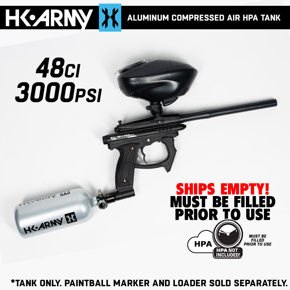 CLEARANCE HK Army 48/3000 Aluminum Compressed Air HPA Paintball Tank - 10/2021