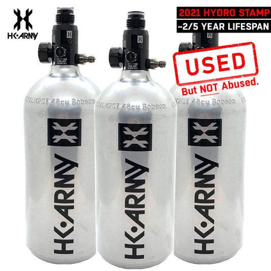 USED BLOWOUT CLEARANCE HK Army 48/3000 Aluminum Compressed Air HPA Paintball Tank - Aluminum - 2021 Hydro Date