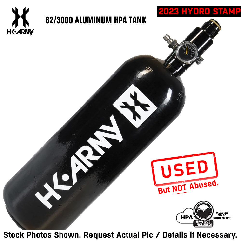 CLEARANCE HK Army 62/3000 Compressed Air HPA Paintball Tank - Black | 2023 Hydro