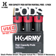 CLEARANCE HK Army High Capacity Push Button Paintball Pods - 6 Pack | OPEN BOX / DAMAGED PACKAGING