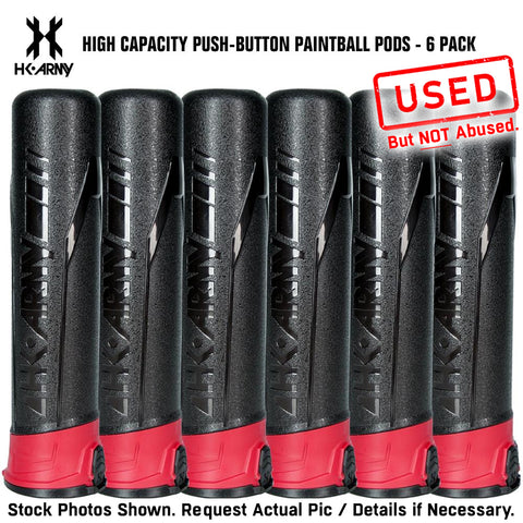 CLEARANCE HK Army High Capacity Push Button Paintball Pods - 6 Pack | OPEN BOX / DAMAGED PACKAGING