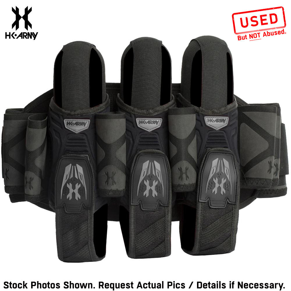 CLEARANCE HK Army Magtek Paintball Harness Pod Pack 3+2 - Black / Grey