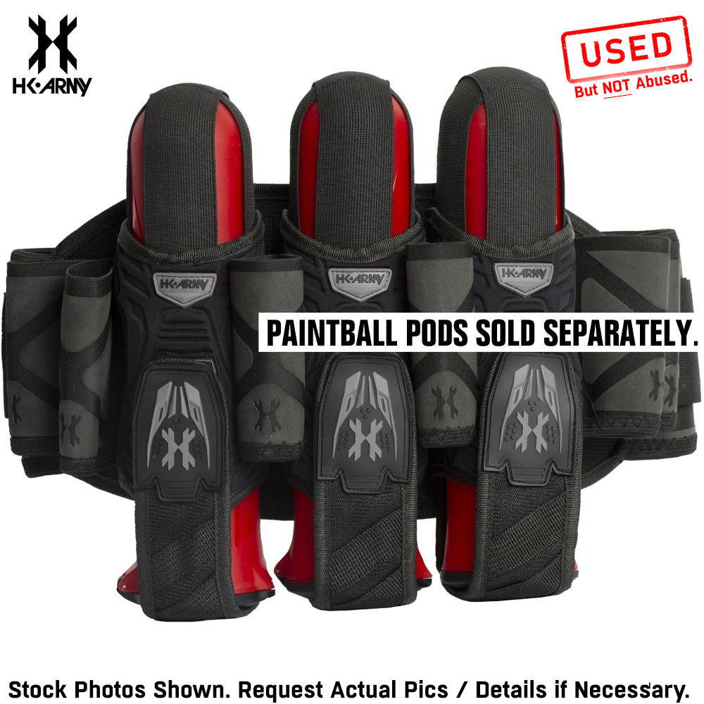 CLEARANCE HK Army Magtek Paintball Harness Pod Pack 3+2 - Black / Grey