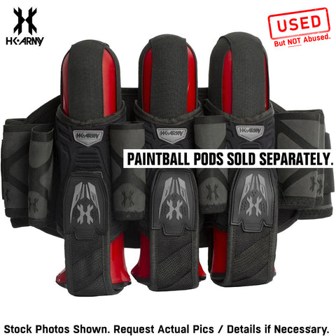 CLEARANCE HK Army Magtek Paintball Harness Pod Pack 3+2 - Black / Grey