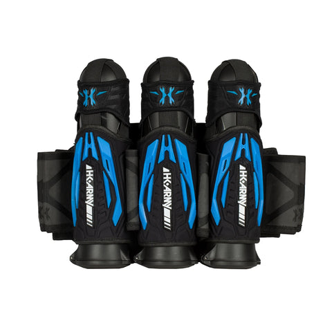 CLEARANCE HK Army Zero G 2.0 3+2 Paintball Harness Pod Pack - Black / Blue