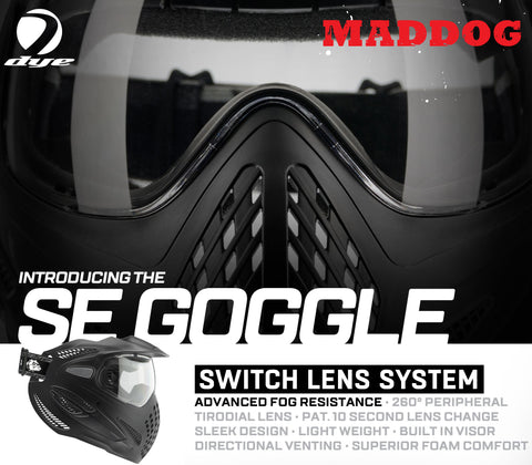 Maddog Dye SE Special Edition Thermal Anti-Fog Paintball Mask Goggle | Smoke - Clear - Mirror