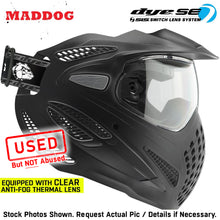 CLEARANCE Maddog Dye SE Special Edition Thermal Anti-Fog Paintball Mask Goggle | Smoke - Clear - Mirror | USED But NOT Abused