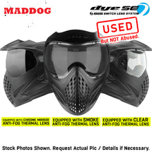 CLEARANCE Maddog Dye SE Special Edition Thermal Anti-Fog Paintball Mask Goggle | Smoke - Clear - Mirror | USED But NOT Abused