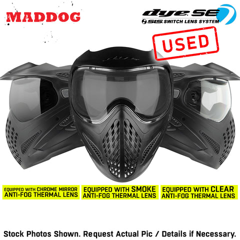 CLEARANCE Maddog Dye SE Special Edition Thermal Anti-Fog Paintball Mask Goggle | Smoke - Clear - Mirror | USED