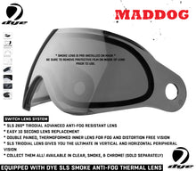 Maddog Dye SE Special Edition Thermal Anti-Fog Paintball Mask Goggle | Smoke - Clear - Mirror