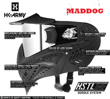 Maddog HK Army HSTL Goggle Paintball Airsoft Mask with Anti Fog Thermal Lens - Black w/ Chrome Lens