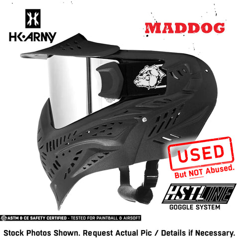 CLEARANCE Maddog HK Army HSTL Goggle Paintball Airsoft Mask with Anti Fog Thermal Lens | CLEAR SMOKE FIRE ICE GOLD CHROME | USED But NOT Abused