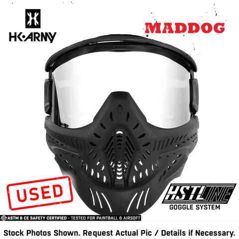 CLEARANCE Maddog HK Army HSTL Goggle Paintball Airsoft Mask with Anti Fog Thermal Lens | CLEAR SMOKE FIRE ICE GOLD CHROME | USED But NOT Abused