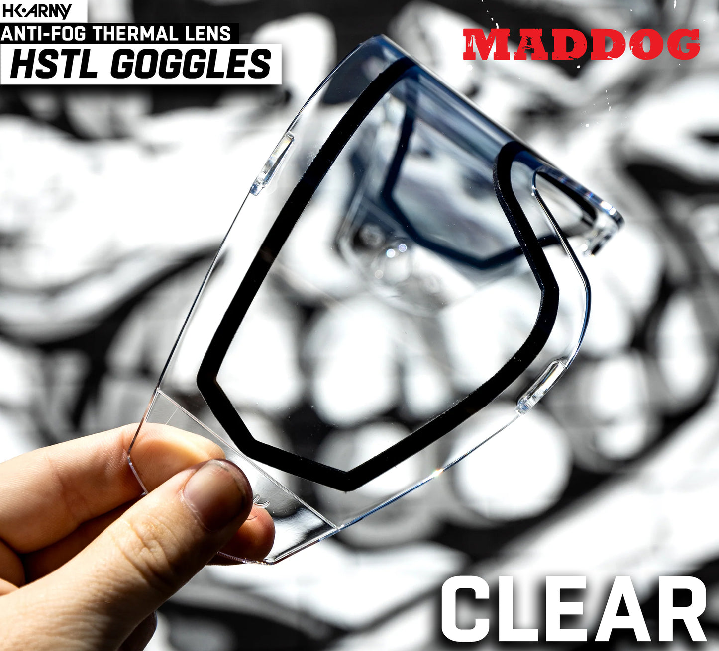 CLEARANCE Maddog HK Army HSTL Goggle Paintball Airsoft Mask with Anti Fog Thermal Lens | CLEAR SMOKE FIRE ICE GOLD CHROME | USED