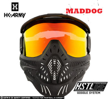 Maddog HK Army HSTL Goggle Paintball Airsoft Mask with Anti Fog Thermal Lens - Black w/ Fire Lens