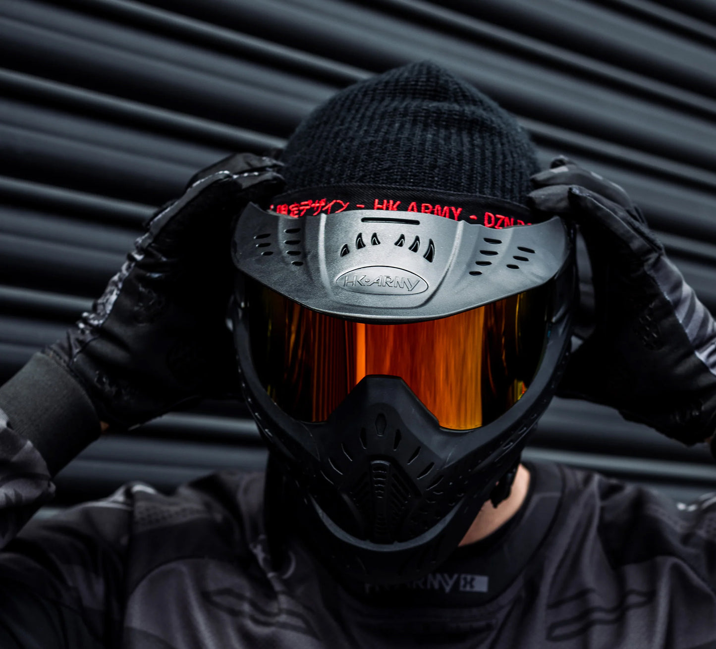 Maddog HK Army HSTL Goggle Paintball Airsoft Mask with Anti Fog Thermal Lens - Black w/ Fire Lens