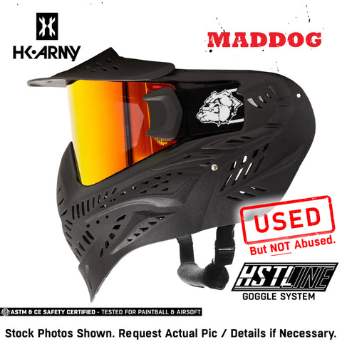 CLEARANCE Maddog HK Army HSTL Goggle Paintball Airsoft Mask with Anti Fog Thermal Lens | CLEAR SMOKE FIRE ICE GOLD CHROME | USED But NOT Abused