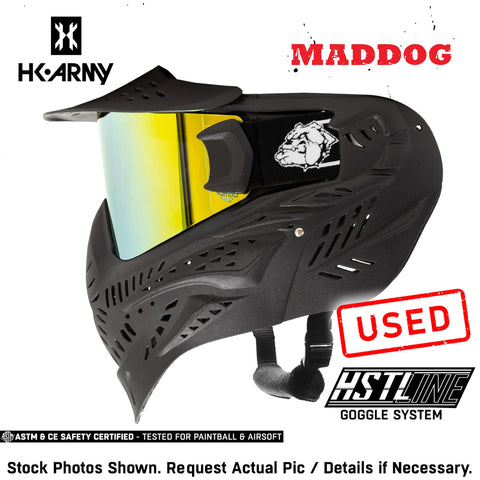 CLEARANCE Maddog HK Army HSTL Goggle Paintball Airsoft Mask with Anti Fog Thermal Lens | CLEAR SMOKE FIRE ICE GOLD CHROME | USED But NOT Abused