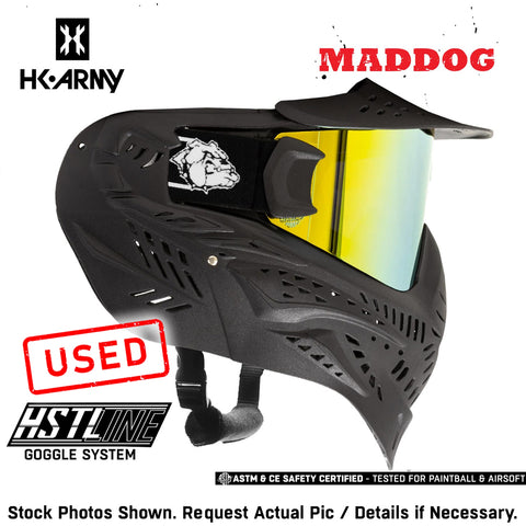 CLEARANCE Maddog HK Army HSTL Goggle Paintball Airsoft Mask with Anti Fog Thermal Lens | CLEAR SMOKE FIRE ICE GOLD CHROME | USED But NOT Abused