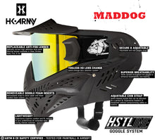 Maddog HK Army HSTL Goggle Paintball Airsoft Mask with Anti Fog Thermal Lens - Black w/ Gold Lens