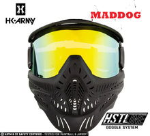 Maddog HK Army HSTL Goggle Paintball Airsoft Mask with Anti Fog Thermal Lens - Black w/ Gold Lens