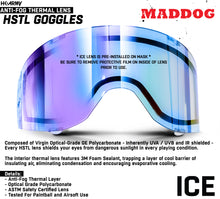 Maddog HK Army HSTL Goggle Paintball Airsoft Mask with Anti Fog Thermal Lens - Black w/ Ice Lens