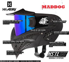 Maddog HK Army HSTL Goggle Paintball Airsoft Mask with Anti Fog Thermal Lens - Black w/ Ice Lens