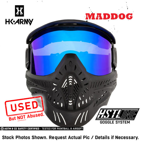 CLEARANCE Maddog HK Army HSTL Goggle Paintball Airsoft Mask with Anti Fog Thermal Lens | CLEAR SMOKE FIRE ICE GOLD CHROME | USED But NOT Abused